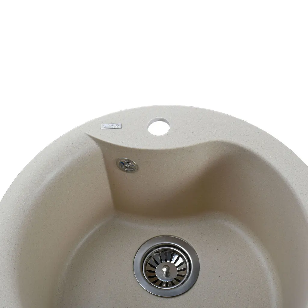 Гранитная мойка Globus Lux Orta слоновая кость 485 - фото 3