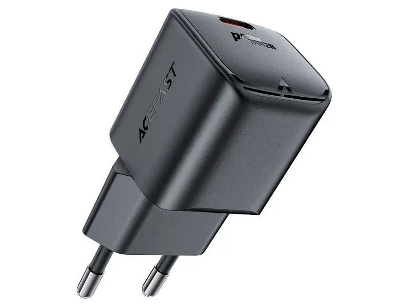 Мережевий зарядний пристрій Acefast A73 Mini PD20W GaN Black (6974316282648) - фото 2