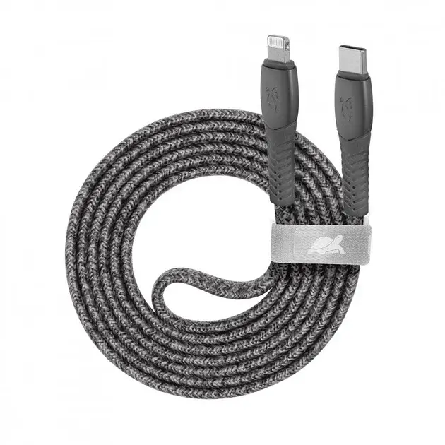 Кабель RivaCase USB-C to Lightning 1.2m 3А сірий USB2.0 (PS6107 GR12)