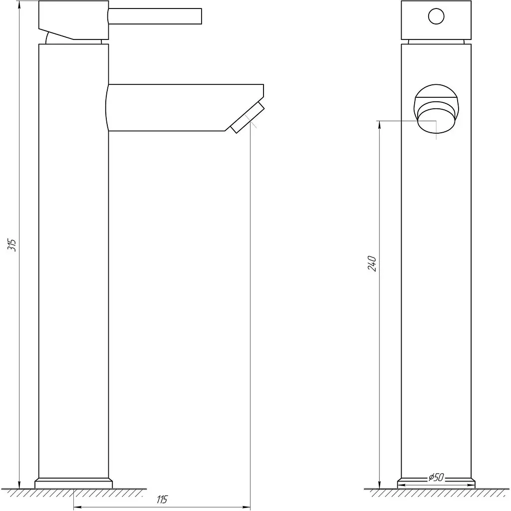 Змішувач для раковини Globus Lux ALPEN SBT1-201 - фото 4