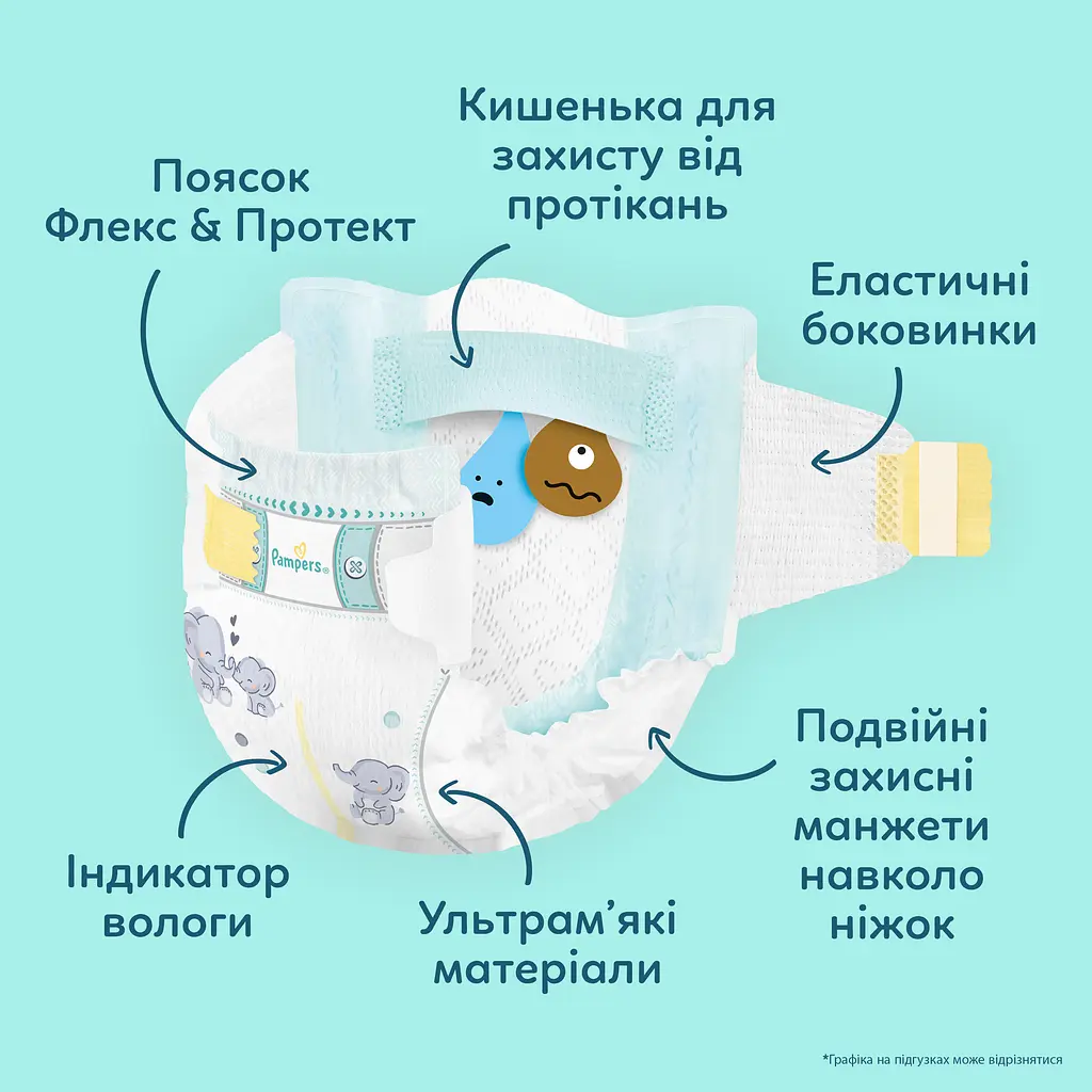 Підгузки Pampers Premium Care Розмір 4 (9-14 кг) 52 шт. - фото 4