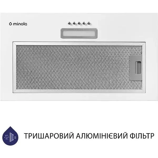 Вытяжка встроенная Minola HBI 5214 WH 700 LED - фото 3