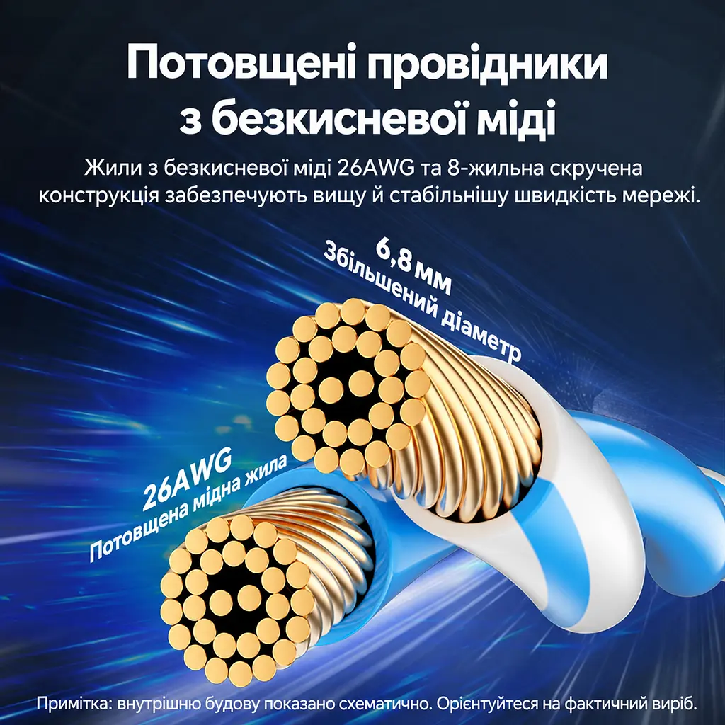 Промисловий патч-корд Ethernet Vention 0,5 м мережевий кабель RJ45 штекер на RJ45 штекер Cat6A до 10 Гбіт/с для рухомих кабельних ланцюгів водостійкий і маслостійкий SFTP з подвійним екрануванням понад 20 млн циклів у кабельному ланцюгу 500 МГц чорний (IBTBD) - фото 9