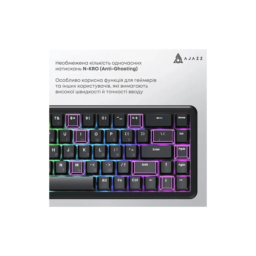 Клавиатура Ajazz AK680 MAX Magnetic Switch RGB USB Black (AK680-WM-B-A) - фото 9