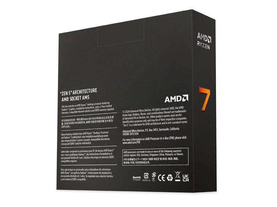 Процессор AMD Ryzen 7 9700X (100-100001404WOF) - фото 4