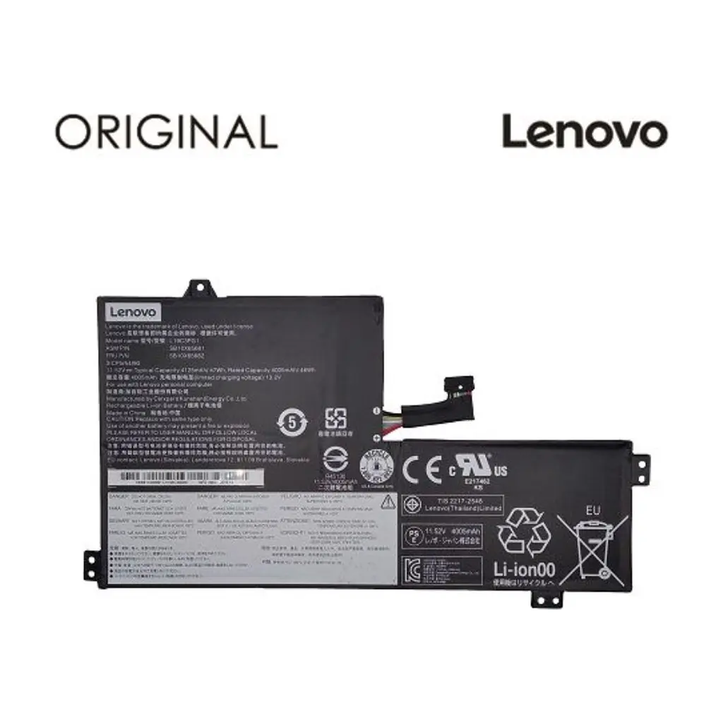 Акумулятор до ноутбука Lenovo 100e Chromebook 2nd (L19C3PG1) 11.55V 4123mAh (NB481446)