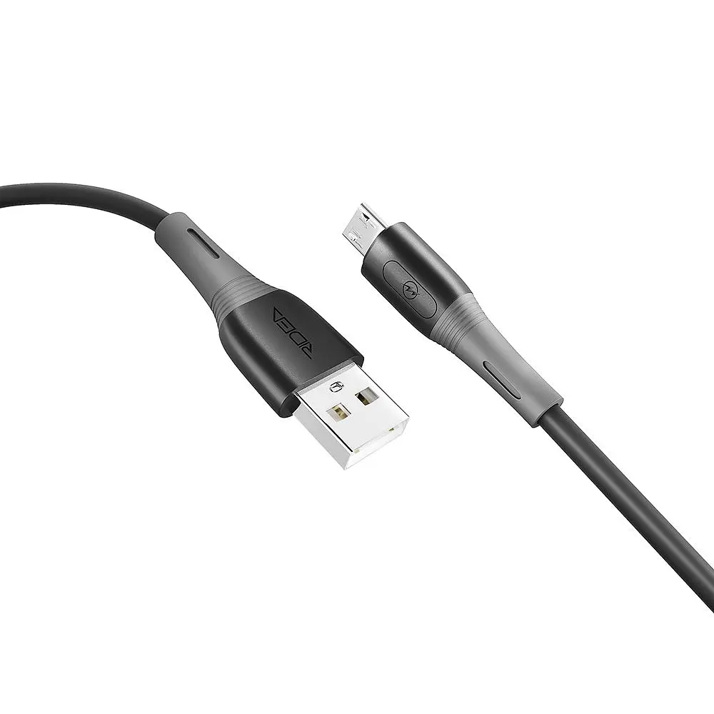 Кабель для зарядки и обмена данными USB Ridea RC-SI35 SiliconePro 60W 20V/3A USB-MicroUSB 1 м Черный - фото 4