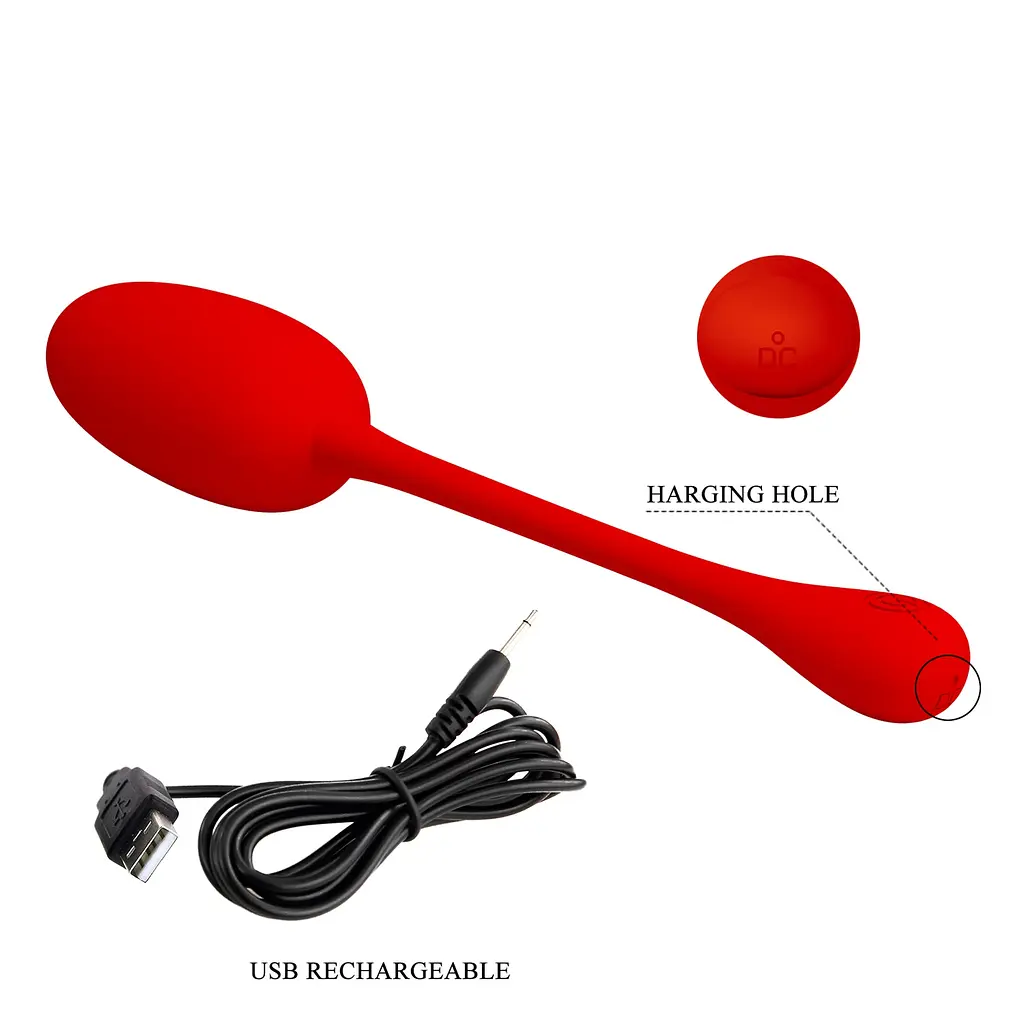 Віброкуля PRETTY LOVE KNUCKER Red, 12 vibration functions Memory function PRETTY LOVE BI-014786-2 98607 - фото 6