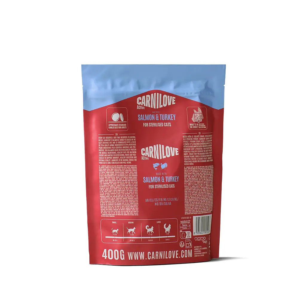 Сухий корм для стерилізованих котів Carnilove Active Salmon & Turkey Sterilised суперпреміум лосось та індичка 400 г - фото 2