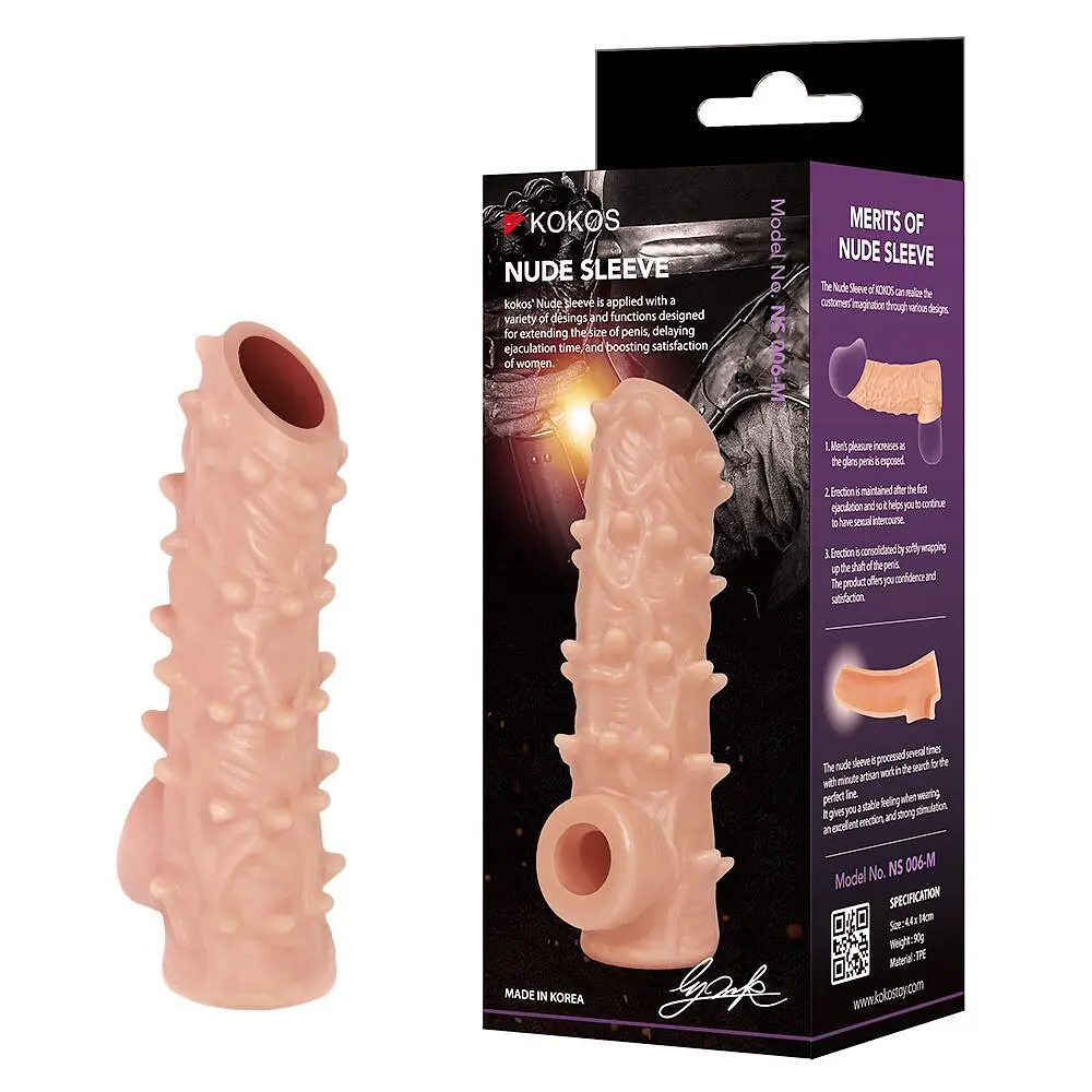 Насадка на член Kokos Nude Sleeve NS 006, S - фото 7