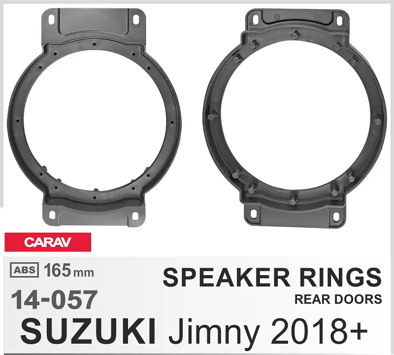 Проставки під динаміки 165 мм / 6,5" Carav 14-057 для автомобілів Suzuki Jimny - фото 4