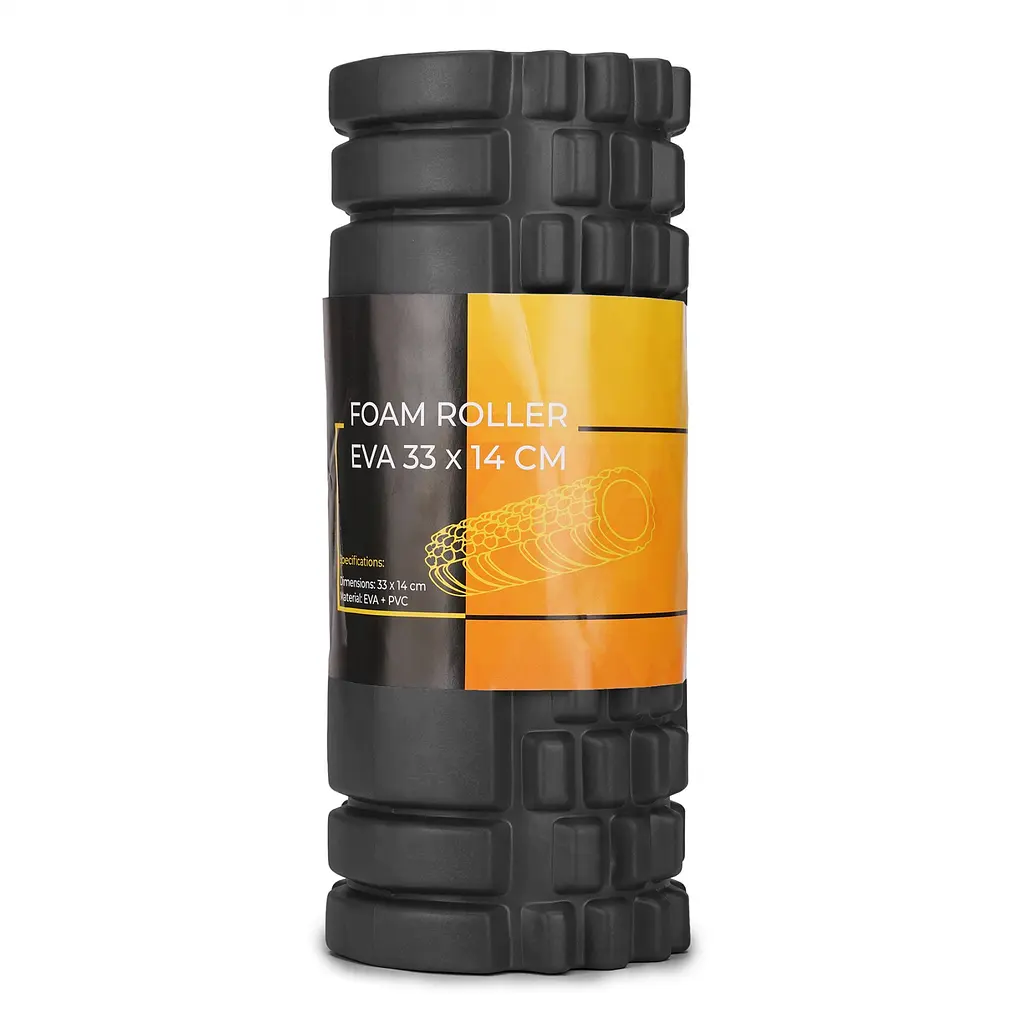 Масажний ролик Cornix EVA 33 x 14 см (валик, ролер) XR-0029 Black - фото 4