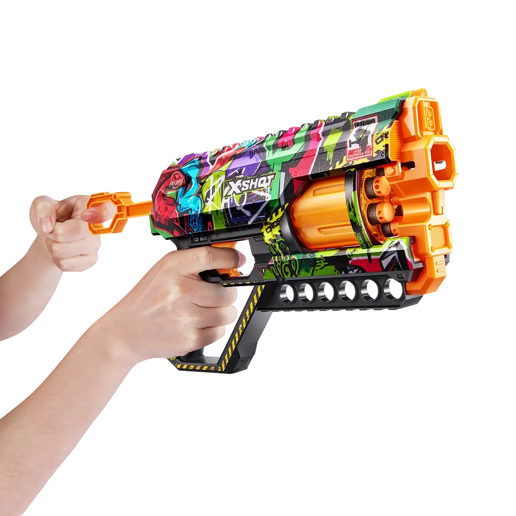 Швидкострільний бластер Zuru X-Shot Skins Griefer Graffiti, 12 патронів (36561G) - фото 3