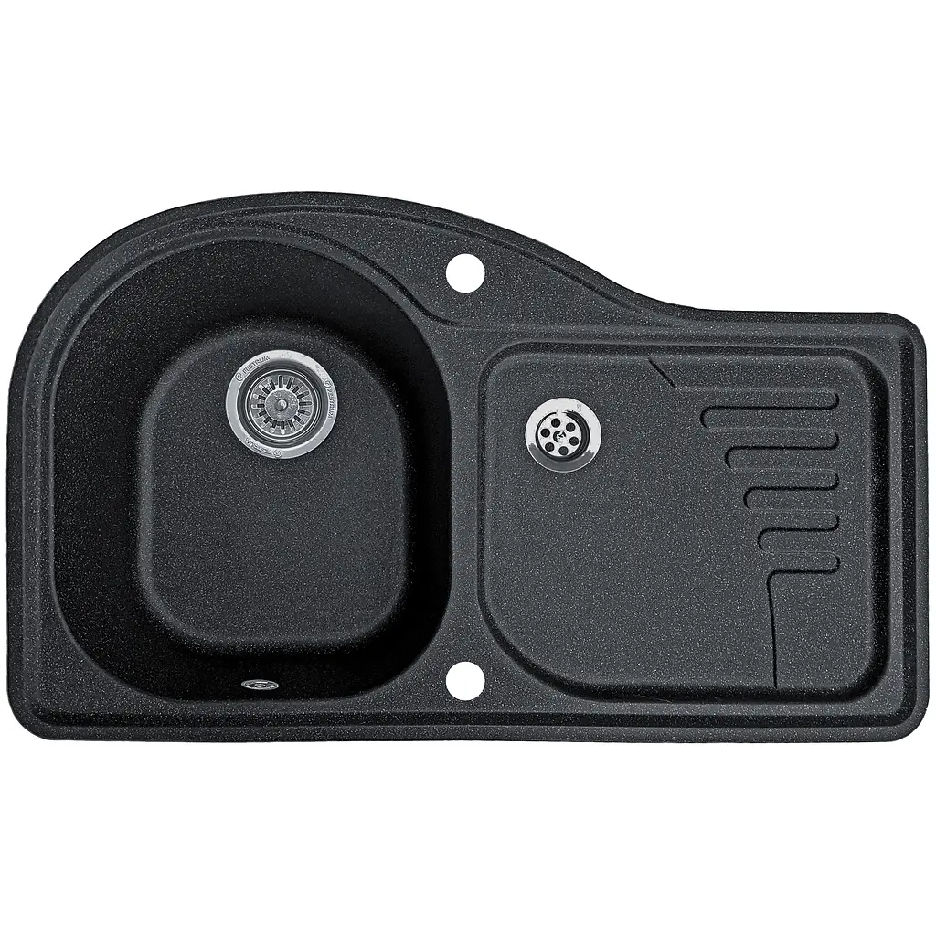 Мойка кухонная Valetti 52N гранитная 840х510 мм черная - фото 4