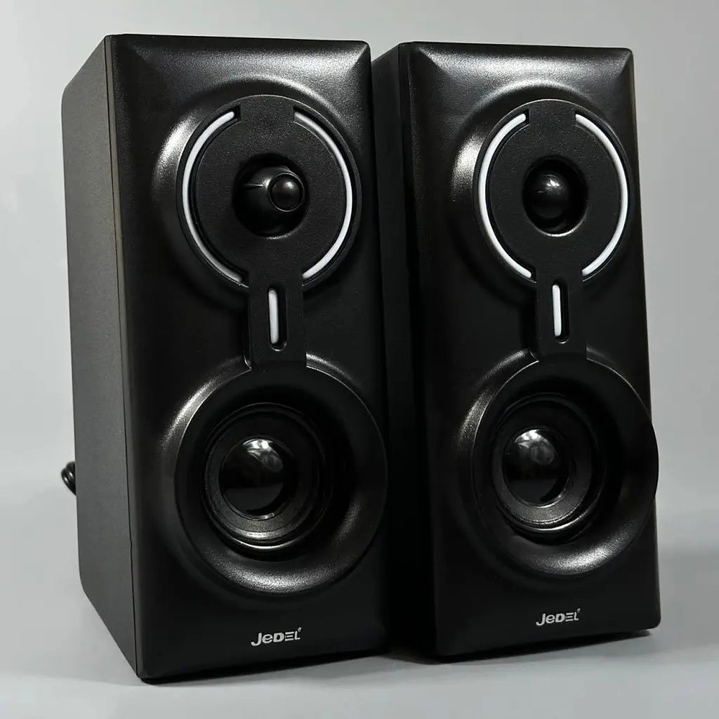 Настільні колонки Jedel S-570 з LED підсвічуванням 2x3W та bluetooth адаптером чорний - фото 2