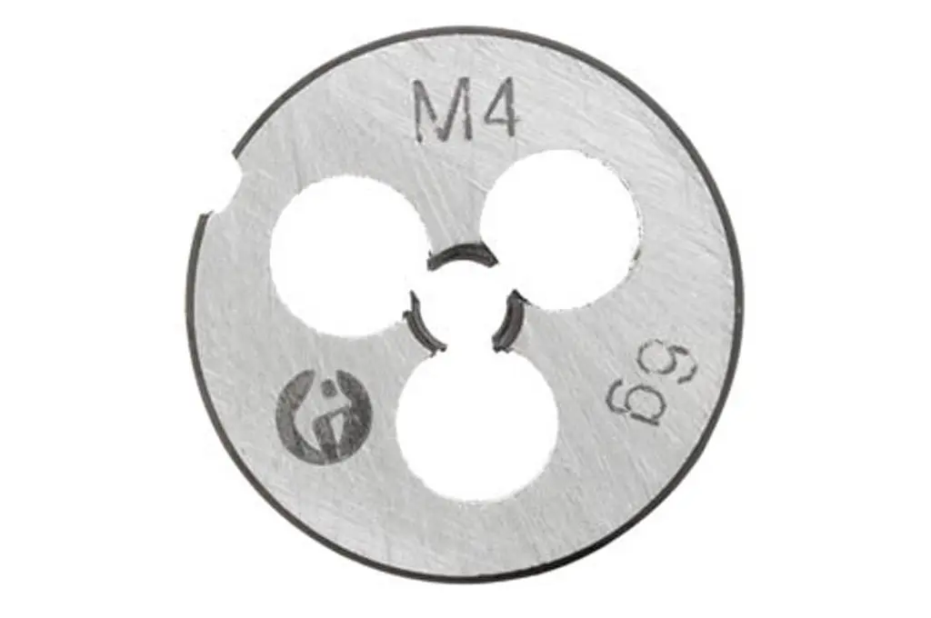 Плашка ручная круглая метрическая Intertool M4 х 0.7 - фото 2