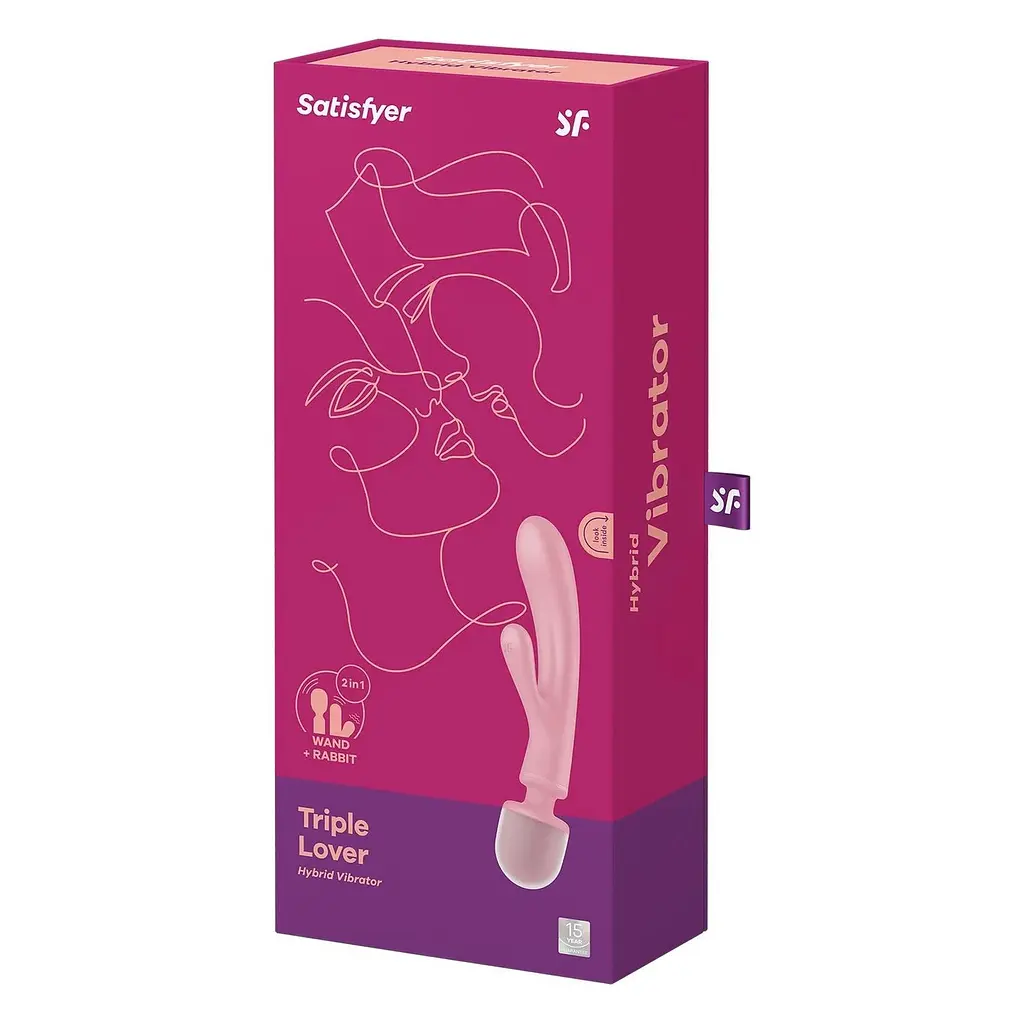Вібратор Satisfyer Triple Lover 24 см рожевий - фото 5