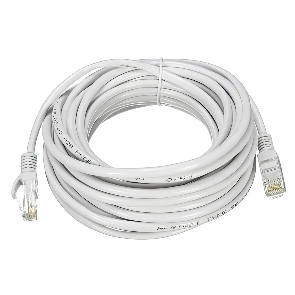 Кабель Ethernet LAN Cat 5E HX білий RJ-45 провід для роутера 20 м та USB WI-FI адаптер WF-2\LV-UW10-2DB