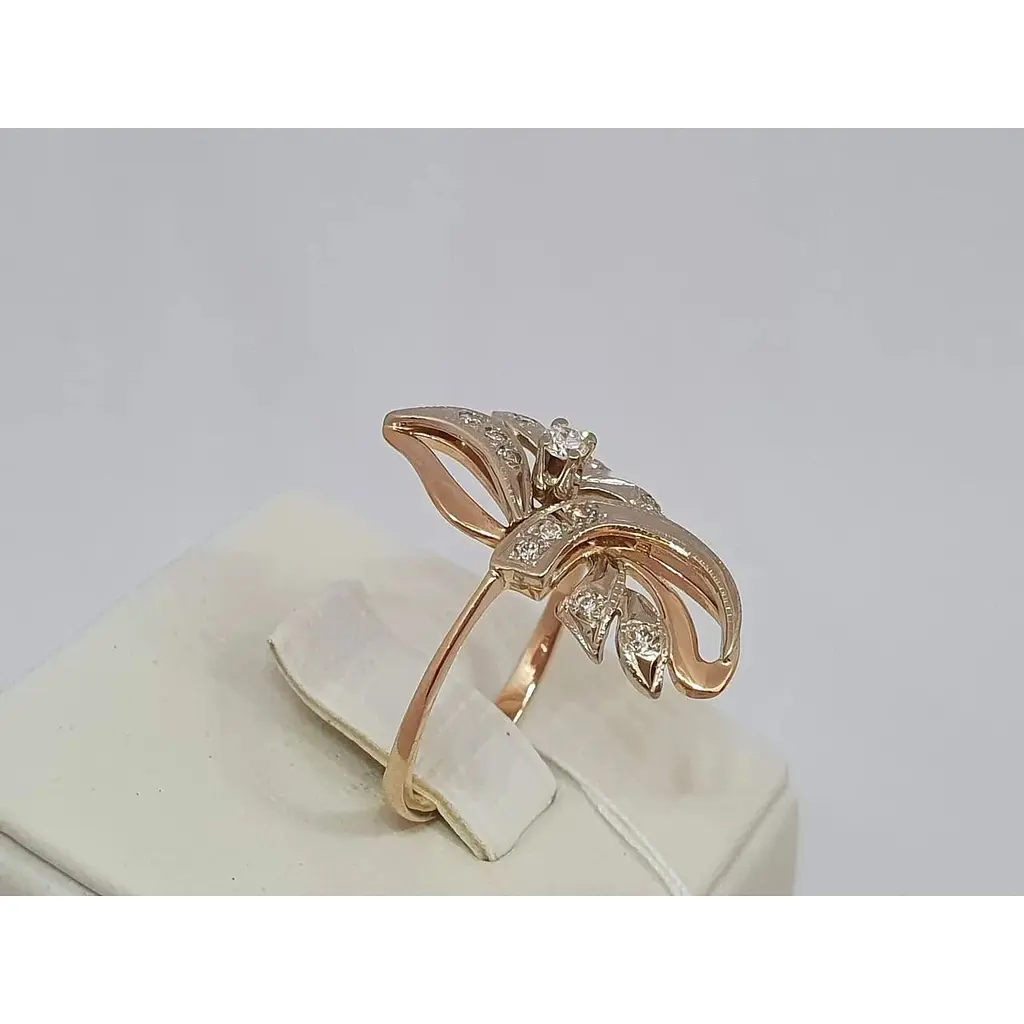 Золоте кільце Гаразд з діамантами. 302403 19 - фото 6