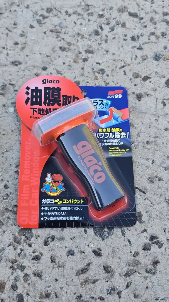 Очисник скла SOFT99 GLACO Glass Compound Roll On (SF-04101), 100ml, абразивний очисник, очистка скла від водного каменю,  GLACO - фото 5