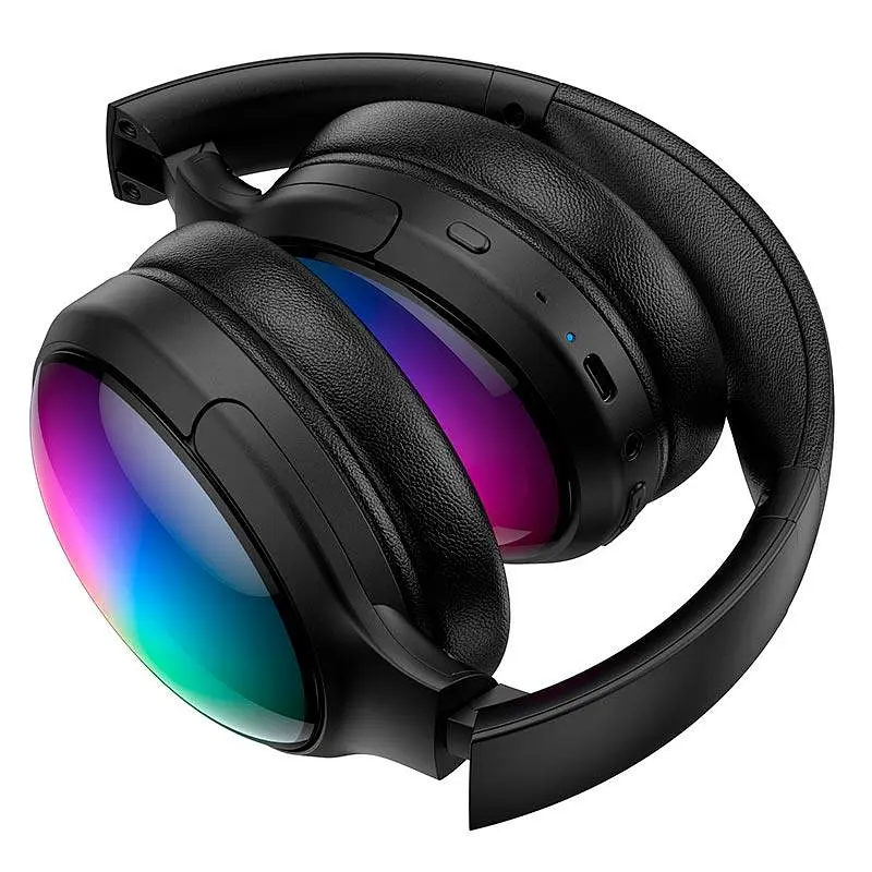 Наушники Onikuma Bluetooth Headphones with ANC Microphone 3, BT5.3, Type-C, AUX, ANC, 800mAh, 38H, RGB, black - фото 5