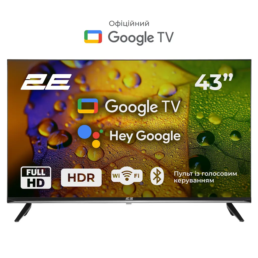 Телевизор 43" LED FHD 60Hz Smart Google TV Black 2E teh0018407 - фото 2