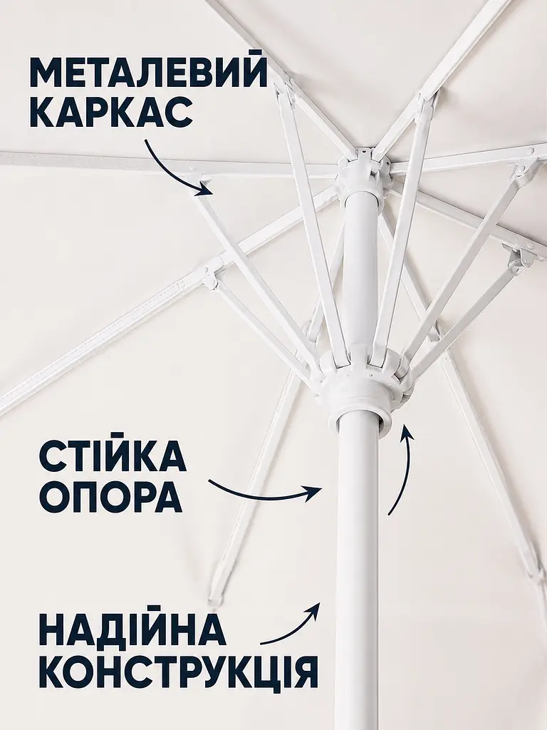 Парасолька туристична пляжна 235 см червона з чохлом для риболовлі, кемпінгу, пікніка та відпочинку (49676247) - фото 5