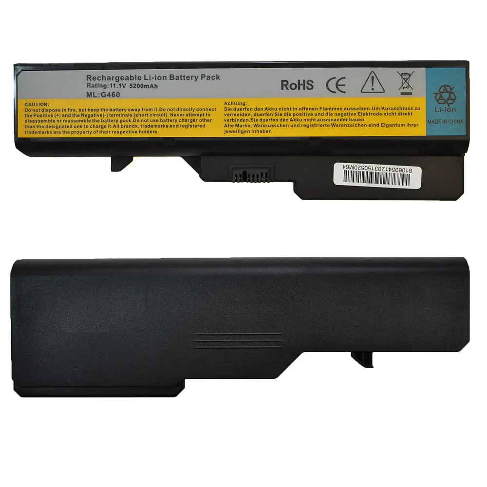 Акумулятор Lenovo 57Y6454 B470, B570, G460, G470, G560, G570, G770, V370, V470, V570 IdeaPad V360, V460, Z370, Z460, Z470 10.8V 5200 mAh Black - фото 2