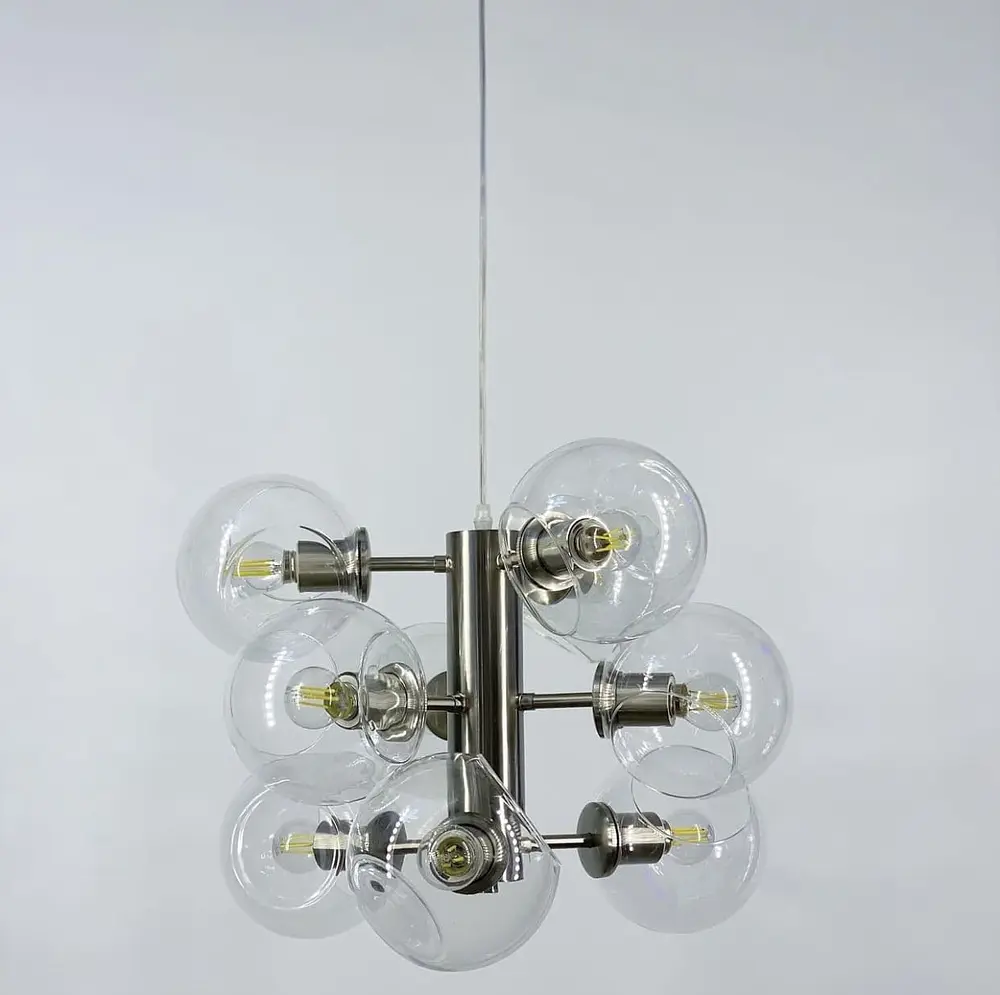 Эксклюзивная люстра в трендовом цвете корпуса Satin Nickel Line.F MD 9050-9 - фото 6
