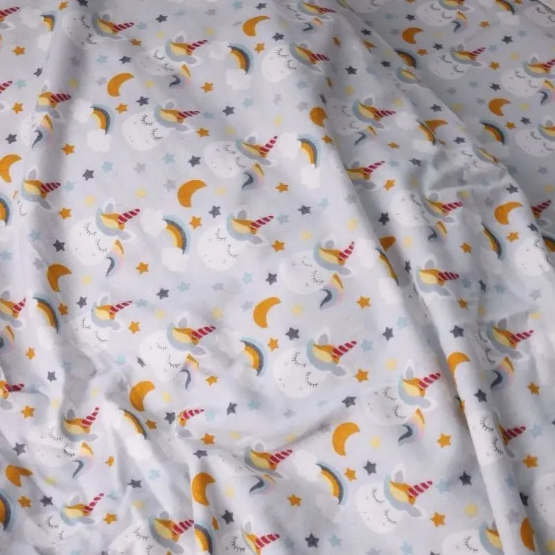Комплект постельного белья MirSon Фланель 018 Unicorn серый полуторный (2200009656026) - фото 5