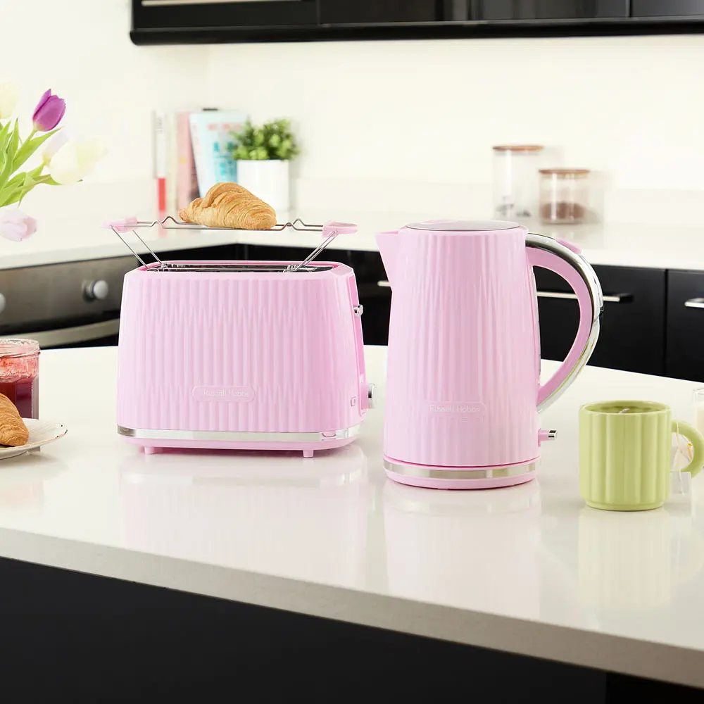 Тостер Eden 800Вт, пластик, подогрев, разморозка, малиновый Russell Hobbs kuh0014916 - фото 9