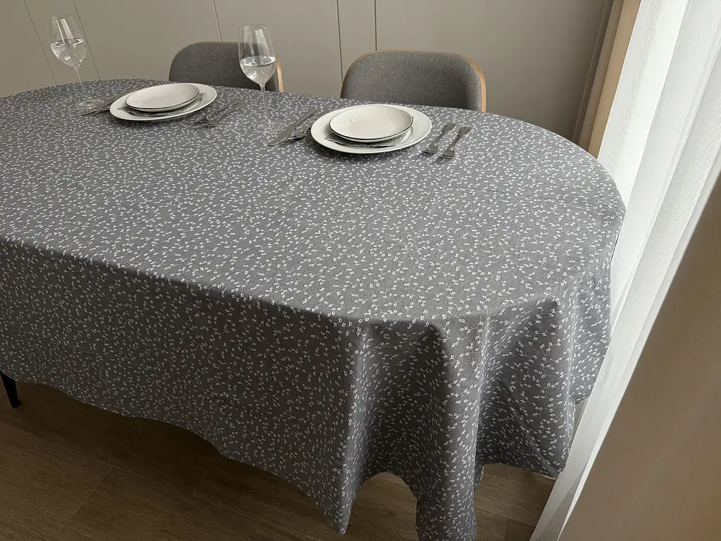 Скатертина столова Ecotton DUCK 150х170 см водовідштовхувальна сірий (V 11/ Grey) (25034) - фото 9