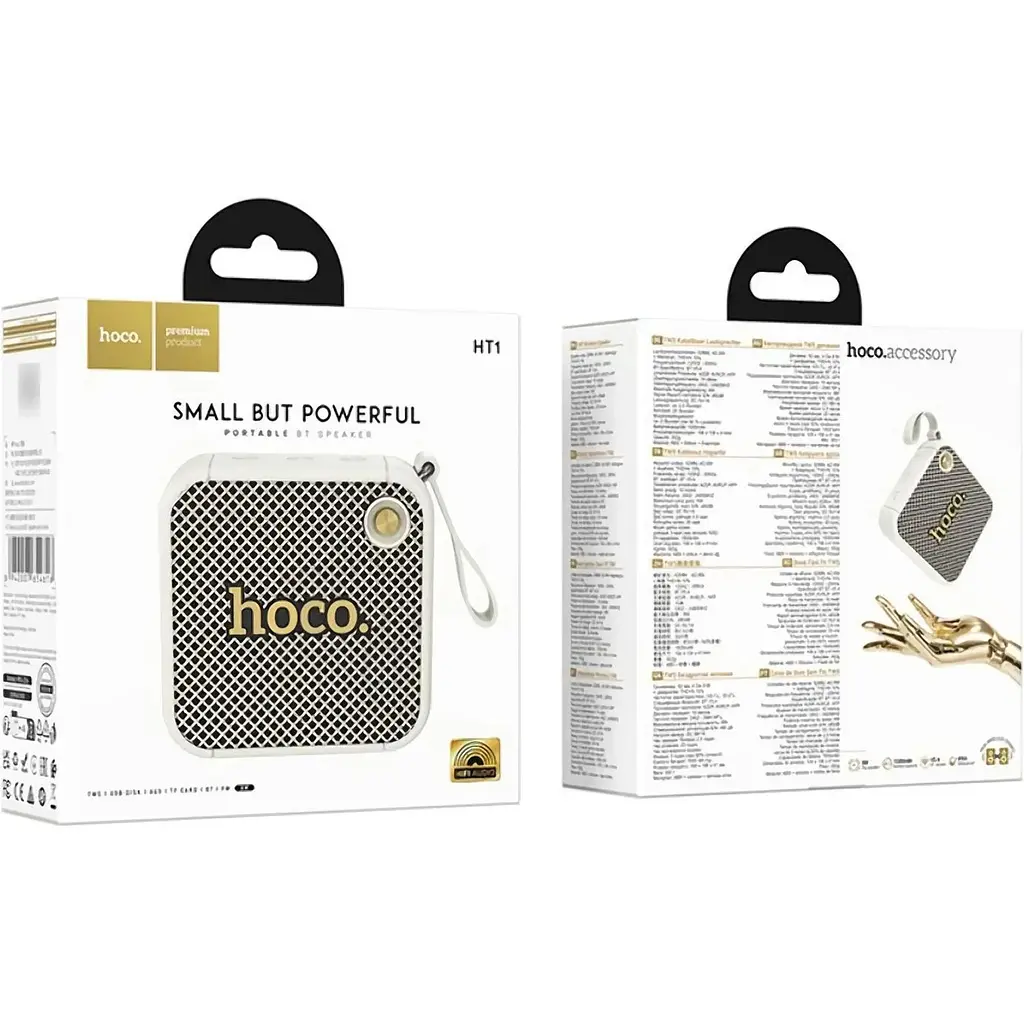 Портативная акустика Hoco HT1 Paint White [154319] - фото 4