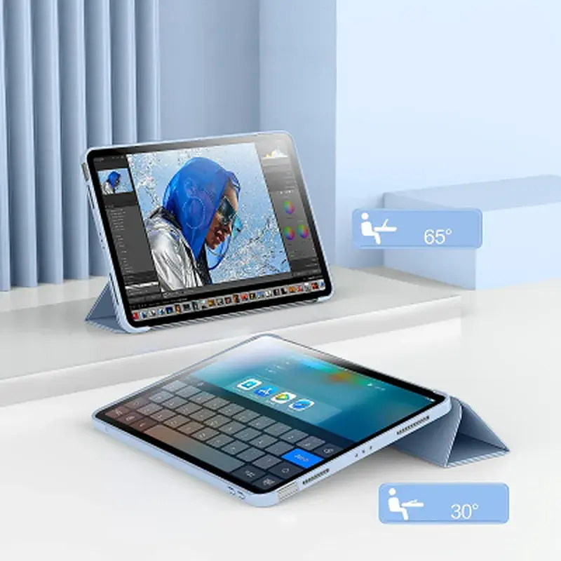 Чохол до планшета BeCover Tri Fold Soft TPU Silicone Apple iPad 10.9" 2022/24/11" 2025 Light Blue (708522) - фото 5