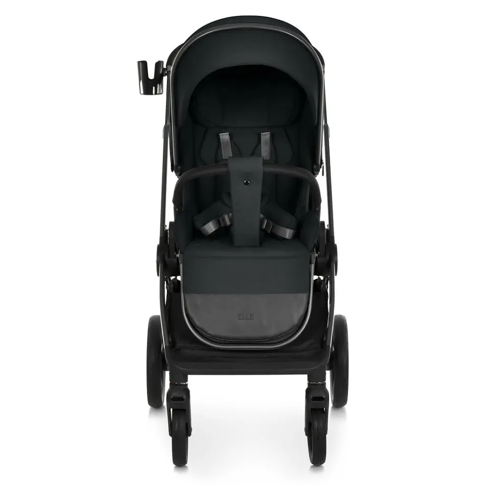 Коляска універсальна 2 в 1 ELLE ME 1221 Black - фото 7