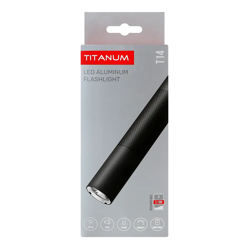 Ліхтар портативний Videx Titanum 300 Lm 5000 K чорний (TLF-T14B) - фото 2