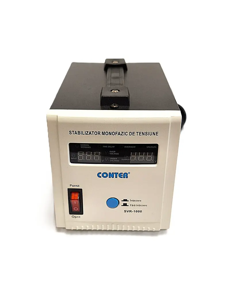 Стабілізатор напруги релейний Conter SVR-1000VA 750W 150–270V однофазний, підлоговий, LED дисплей, 2 євророзетки - фото 5