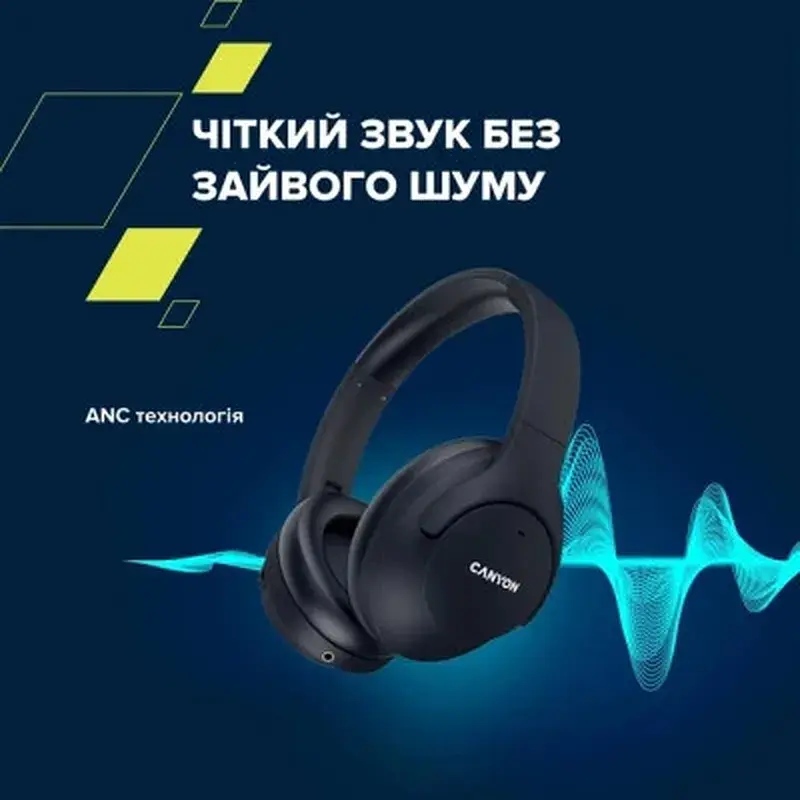 Навушники Canyon OnRiff 10 ANC Bluetooth Black (CNS-CBTHS10BK) - фото 8