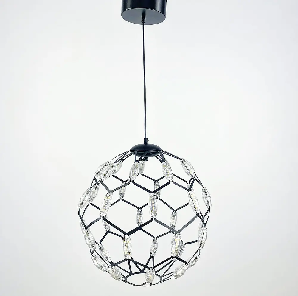 Світильник у формі купола чорного кольору | Арт. D 1289 BK | Line F - фото 5