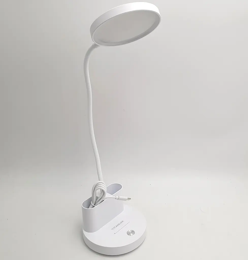 Настільна LED-лампа 40 см сенсорна світлодіодна 6 W акумуляторна (знімний 18650 1200 mAh) 2700–6000 K TITANUM 011 W - фото 13