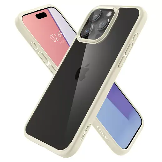 Прозрачный чехол Spigen Ultra Hybrid Mute Beige для iPhone 15 Pro (ACS06712) - фото 3