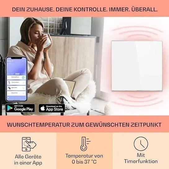 Інфрачервоний обігрівач Klarstein Wonderwall Smart 360 (10032784) - фото 3