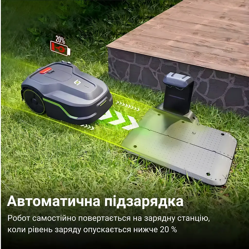 Робот-газонокосилка з GPS і автоматичною картографією, управління через додаток - фото 6