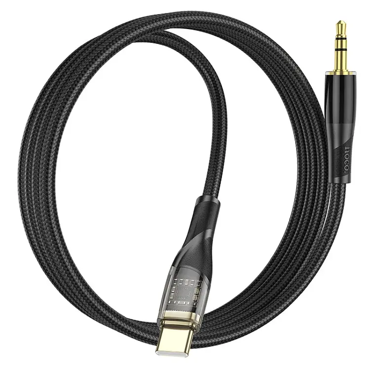 Аудіокабель HOCO UPA25 Transparent Discovery Edition Digital audio conversion cable Type-C чорний - фото 3