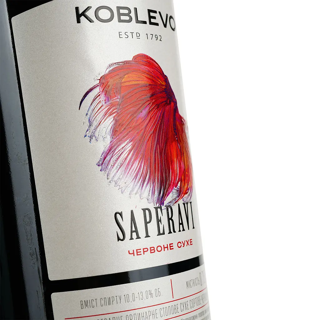 Вино Koblevo Saperavi червоне сухе 0.75 л - фото 5