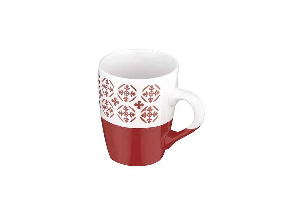 Чашка ARDESTO 320мл Ornament червоно-біла - фото 3