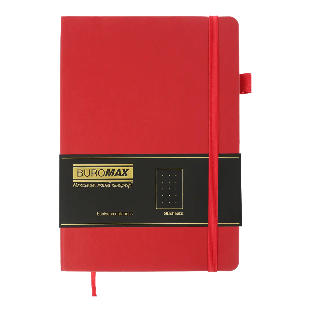 Блокнот деловой Buromax Logo2U Brief А5 96 л. в точку обложка искусственная кожа красный (BM.295304-05) - фото 2
