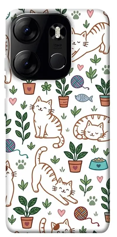 TPU чохол Demsky Cats pattern для Tecno Spark Go 2023