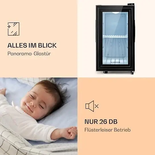 Холодильник-вітрина Klarstein Brooklyn 23 Slim Fridge LED (10039904) - фото 3