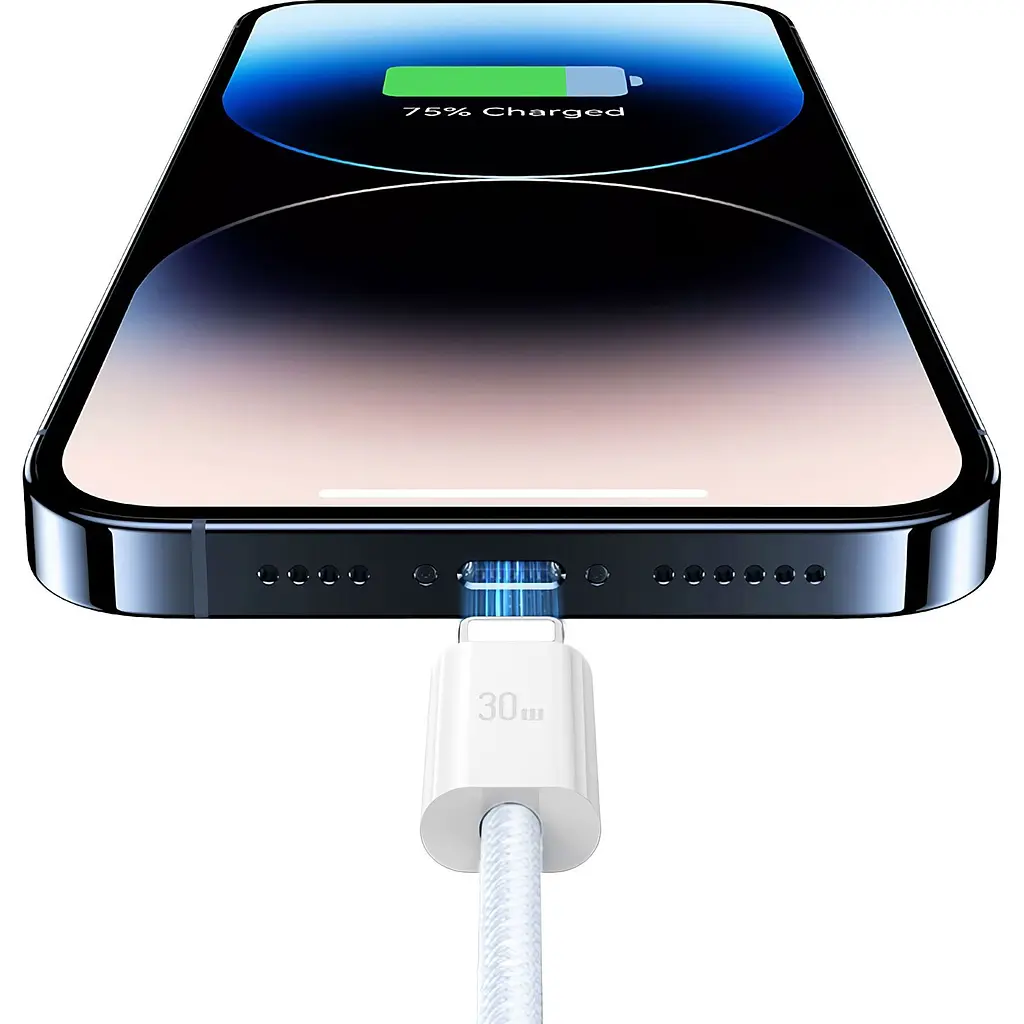 Кабель Usams US-SJ657 U86 USB-C to Lightning PD 30W 1.2m White [138984] - фото 4